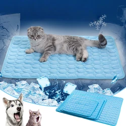 Esterilla refrescante para perros y gatos, manta de seda de hielo, sofá transpirable, cama lavable de verano para perros pequeños y grandes