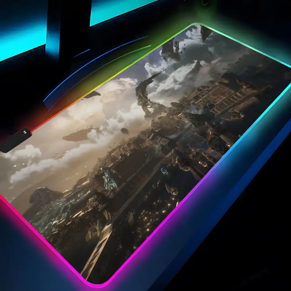 

Clair Obscur Expedition 33 Mouse Pad Rgb Xxl Laptop Mat Gaming Mousepad Backlit Keyboard Gamer Girl Table Pads Desk