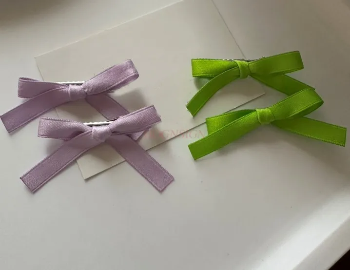 لطيف فتاة الشريط القوس دبوس الشعر منقار البط كليب الجانب دبوس الشعر #5