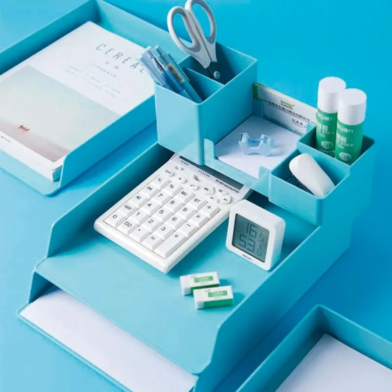 

2026 Desktop File Box Office Document Storage Box Multi-layer Data Sorting Storage Rack