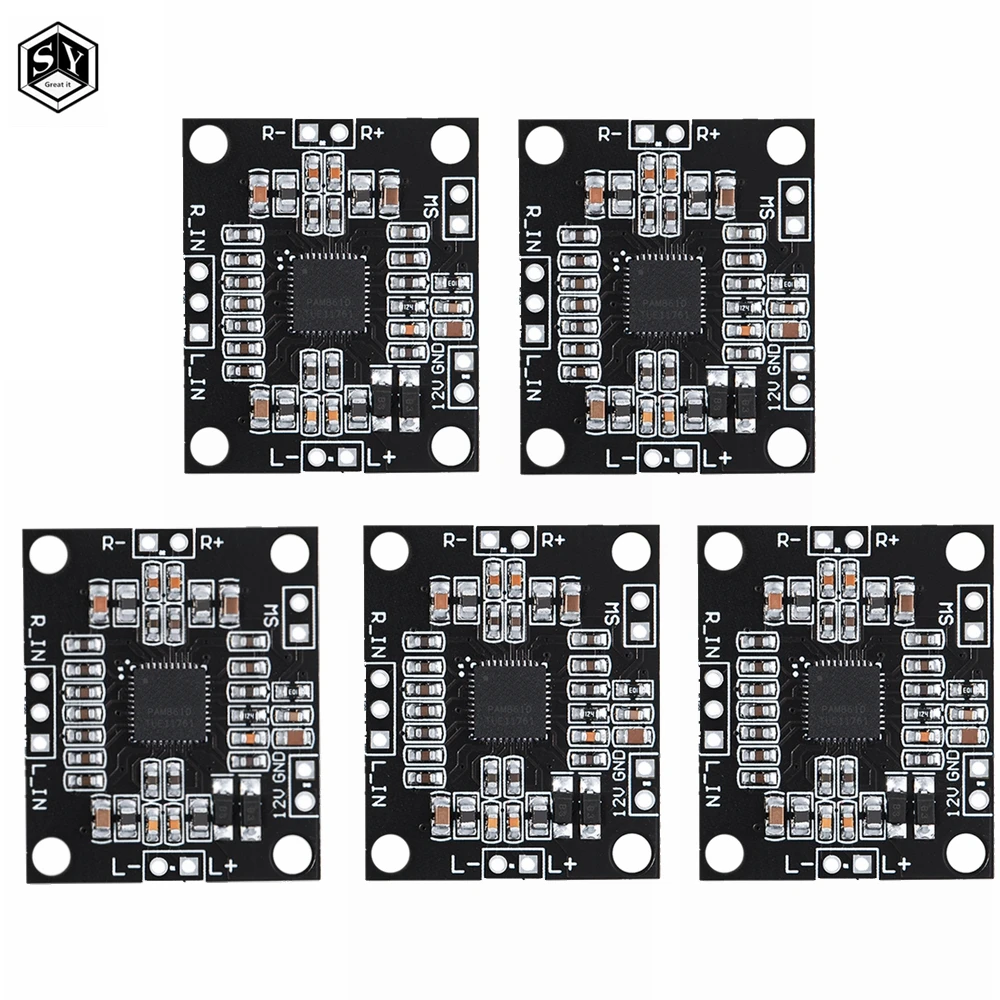 5PCS BAISHUN  PAM8610 2x15W amplifier board digital two-channel stereo power amplifier board miniature