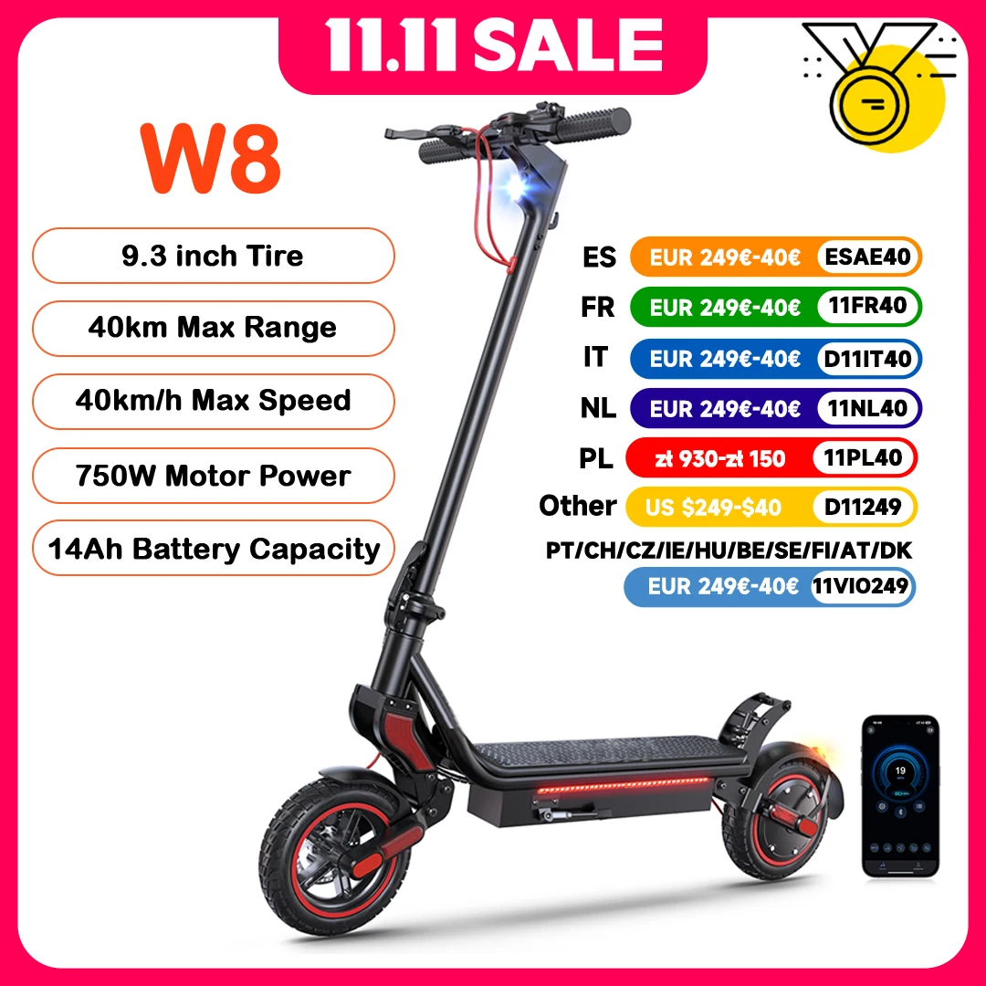 W8 elektromos roller 750W 9,3 hüvelyk