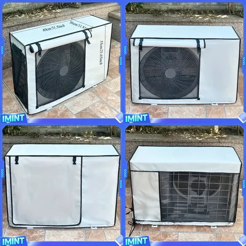 Oxford Cloth AC Cover Breathable Easy to Install Durable Dirt-Proof Design for Outdoor Use Rollup AC Cover Durable Oxford