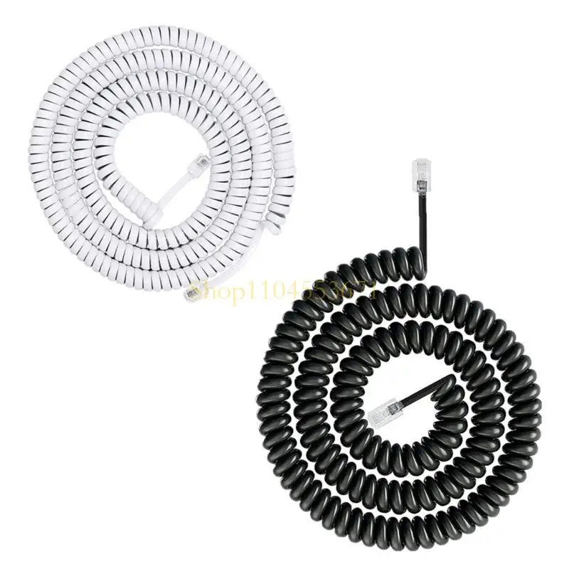 Best Seller RJ9 RJ11 4P4C Handsets Cable Cord Easy Installation Coiled Wire For Desk Phones