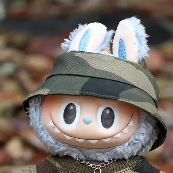 

For 15-17cm Labubu Cool Rainforest Camouflage Suit Set Clothing Cute Decor Dolls Accessories Mini Doll'S Fashion Clothes Outfit