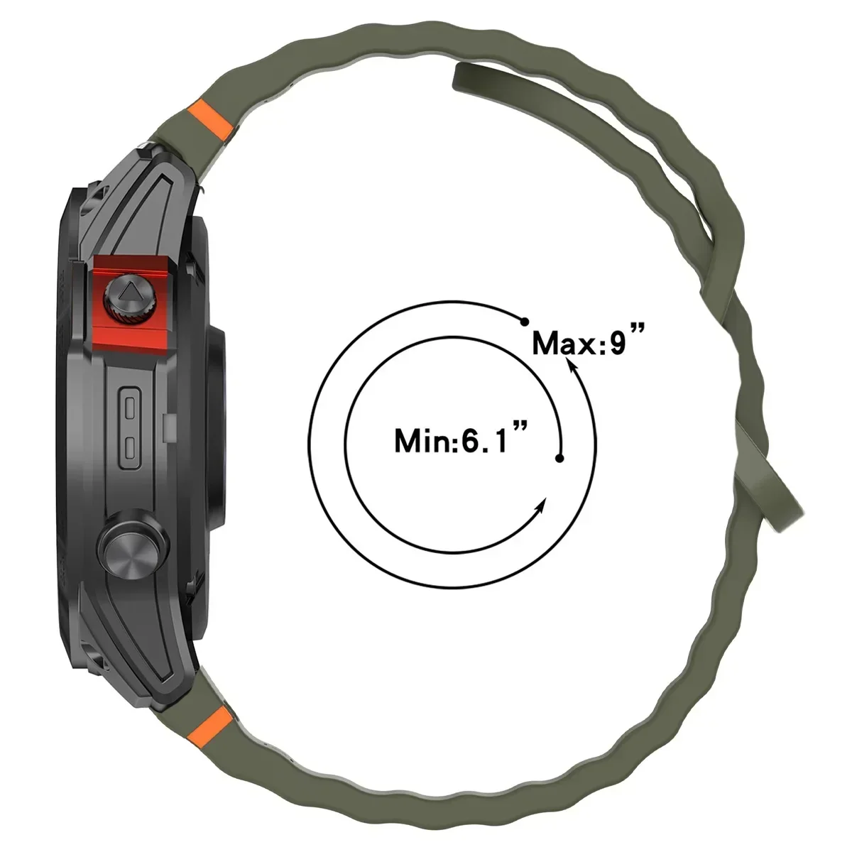 20 22 26 mm für Garmin Fenix 8 51 mm 7X 7 Pro Fenix 6X 6 5X 5Plus Tactix 7 Quick Fit Sport Silikonband Forerunner 965 945 Armband – Detail 7