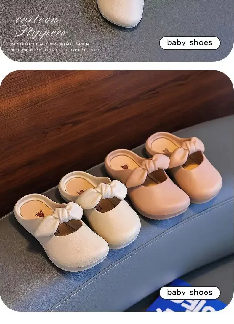 Kinder Hausschuhe Kinder süße Bao Toe Schuhe tragen flache Haus Fliege Schuhe Mädchen Schuhe Hausschuhe Kinder Hausschuhe – Detail 8