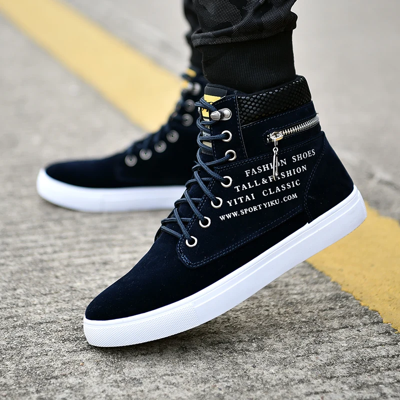 Men\'s Boots Outdoor Comfortable Platform Fashion Wear-Resistant Youth Trend High Top Walking Casual Spring and Autumn Main Push