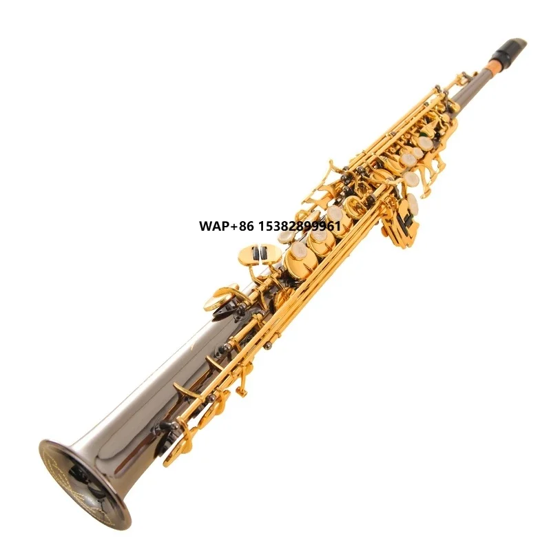 

Saxophone B-flat Saxophone Wind Instrument Black Nickel Gold Key Integrated Design