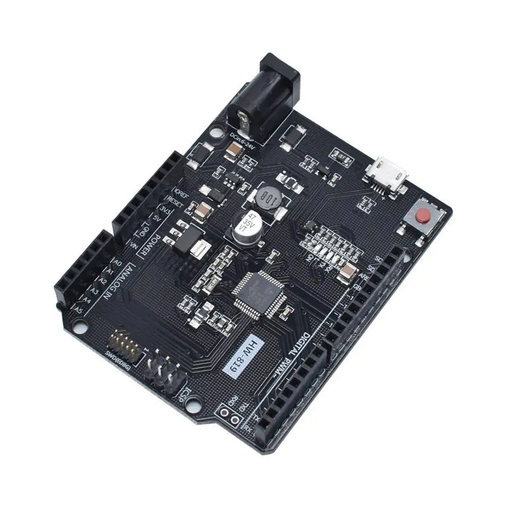 SAMD21 M0. 32-bit ARM Cortex M0 core. Compatible for Arduino Zero Development board