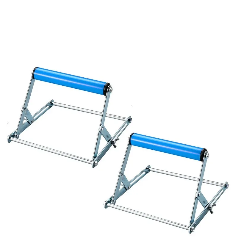 Foldable Adjustable Roller Support Stand 55-135mm Height Steel Roller Bracket for Table Saw Cutting Machine Woodworking Material