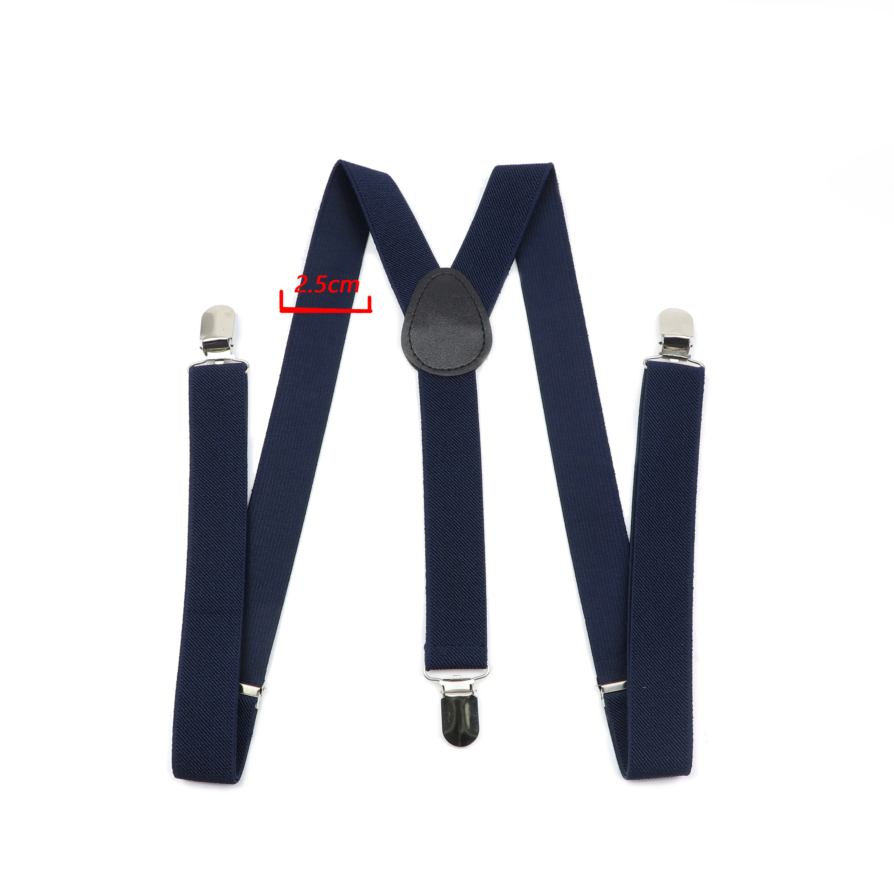 Navy Blue Suspender Set Unisex Braces With Bowtie Mens Suspender Butterfly Braces Y-back Adjustable Clip-on Elastic Mens Straps