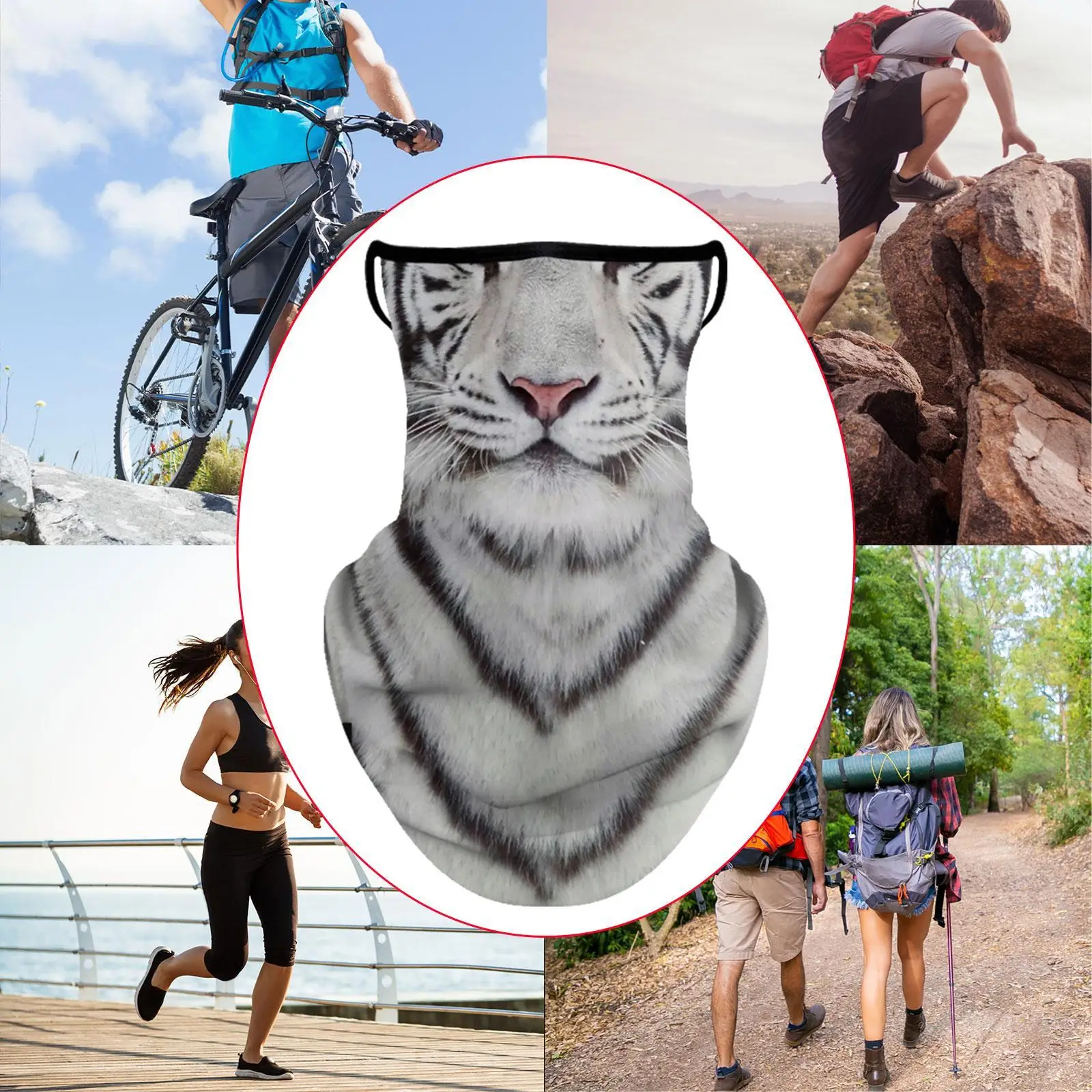 Máscara leve de resfriamento para pescoço, proteção solar respirável, cobertura facial para atividades de verão na praia, homens e mulheres