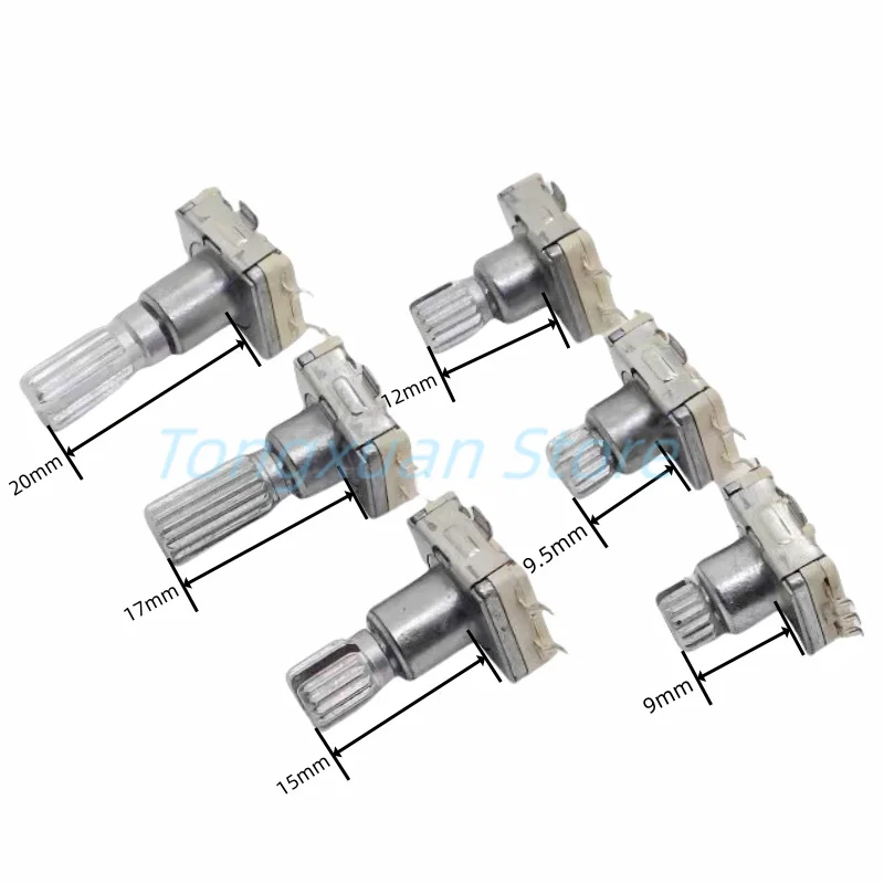 2pcs EC11Encoder Code  Rotary Switch With Push Button 30 Positions 360 Degree Infinite Rotation SMD 5pin D Half Plum Shaft