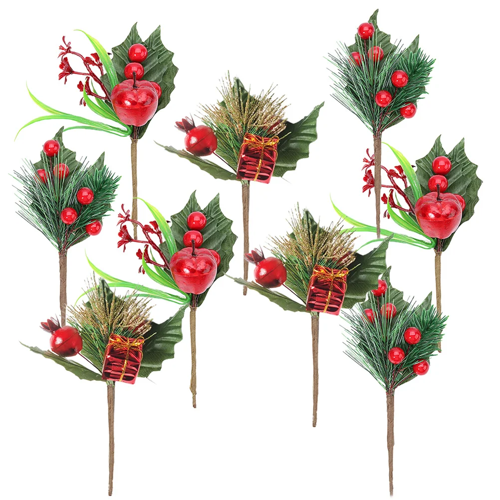 

9Pcs Realistic Fake Berries Ornament DIY Christmas Decoration Berry Pine Branches Home Flower Artificial Berries