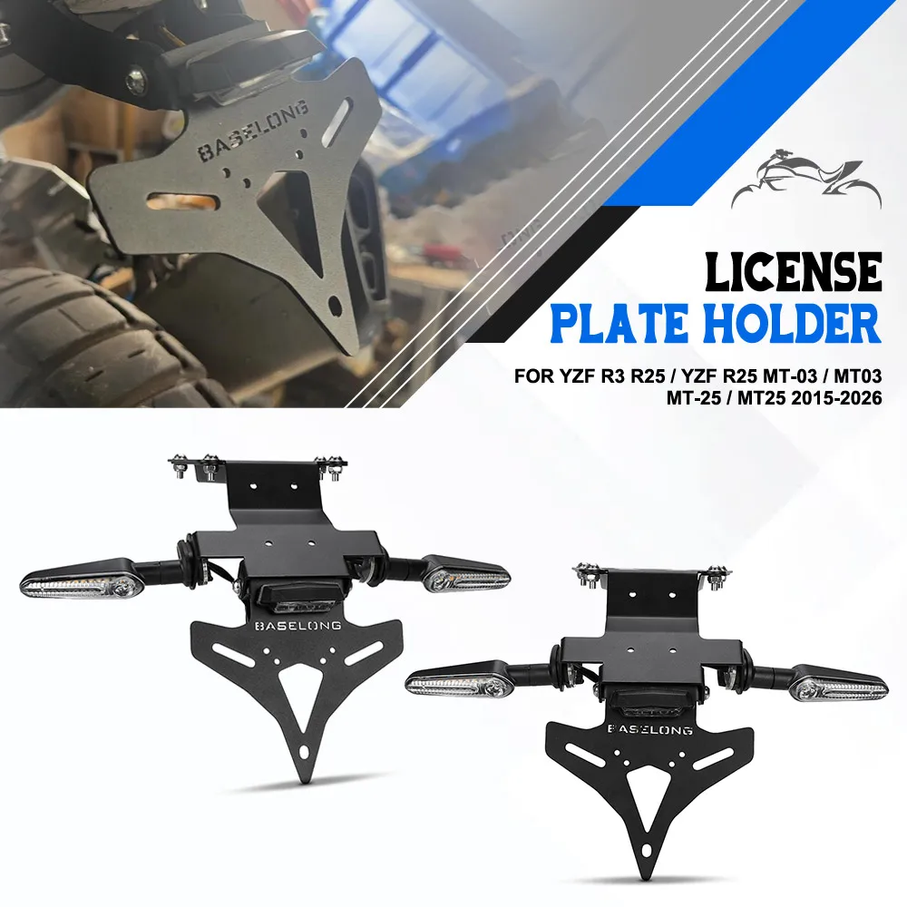 

2026 For Yamaha YZF R3 R25 / YZF R25 MT-03 / MT03 MT-25 / MT25 2015-2025 License Plate Holder Rear Tail Tidy Fender Eliminator