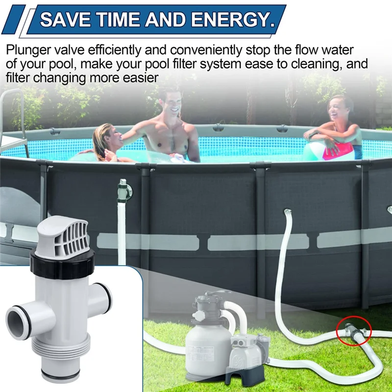 

T02C!Pool Hose Plunger Valve For Above Ground Pool And Pool Pump, 11872 Dual Split Hose Plunger Valve Replacement Parts