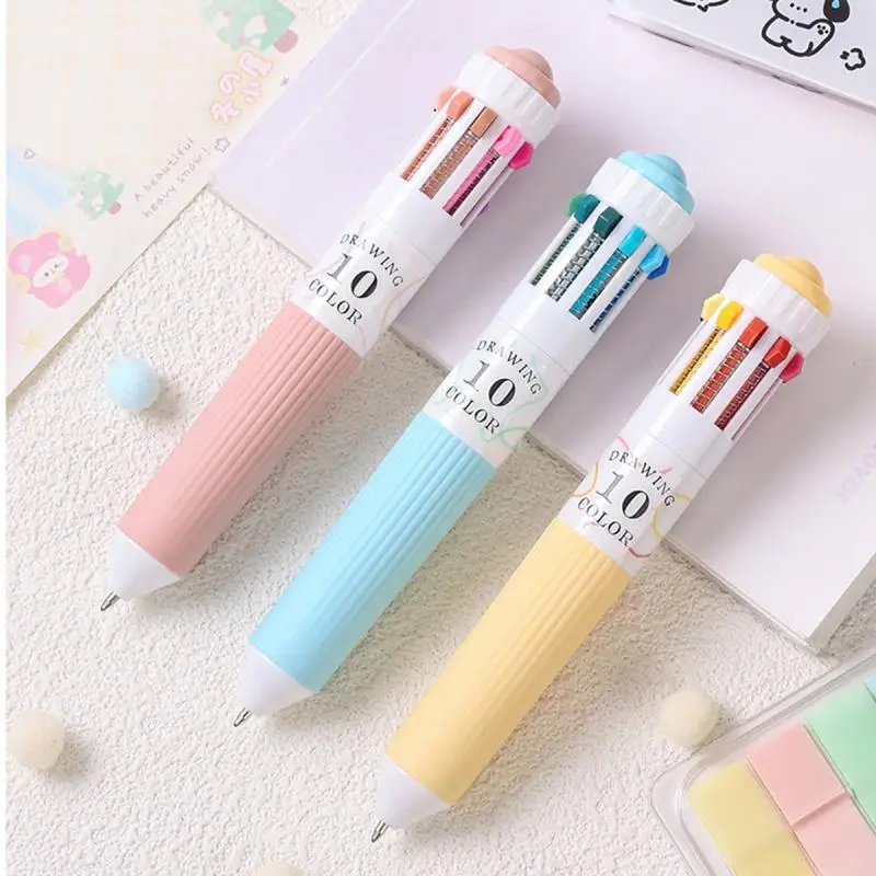 28 Color Ballpoint Pen 0.8mm Soft Grip Press Multicolor Writing Pen For Drawing School Supplies Stationery