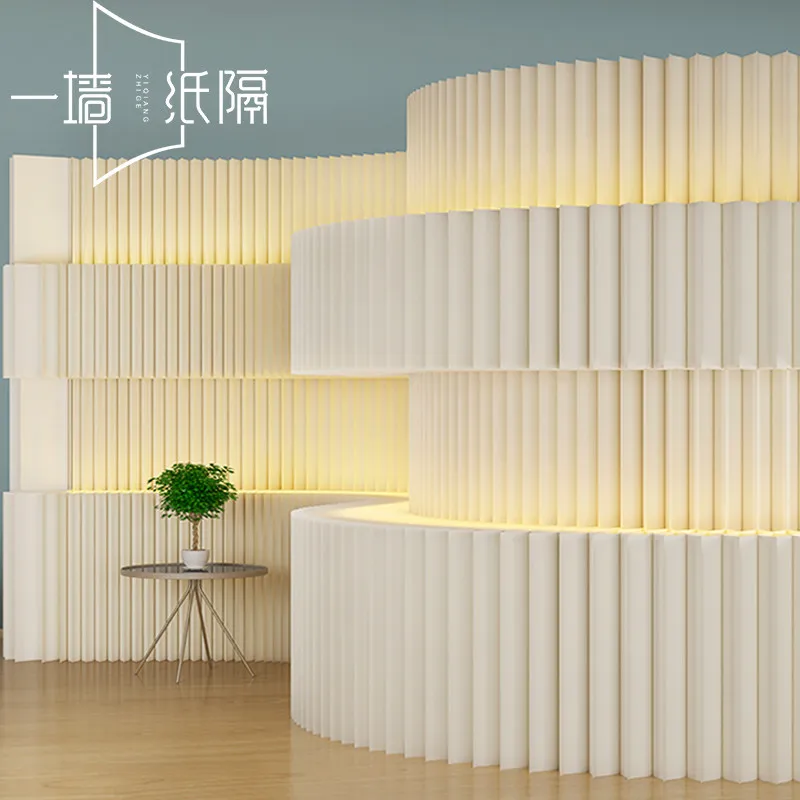 Partition screen booth paper wall multi-layer storage display stand shopping mall clothing store display folding creative