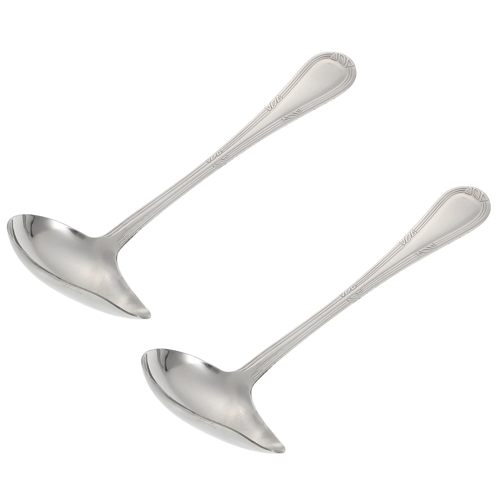 

Silver Soup Scoop Stainless Steel Spoon Serving Utensils Carve Handle Spoons Ladle Coffee Filters