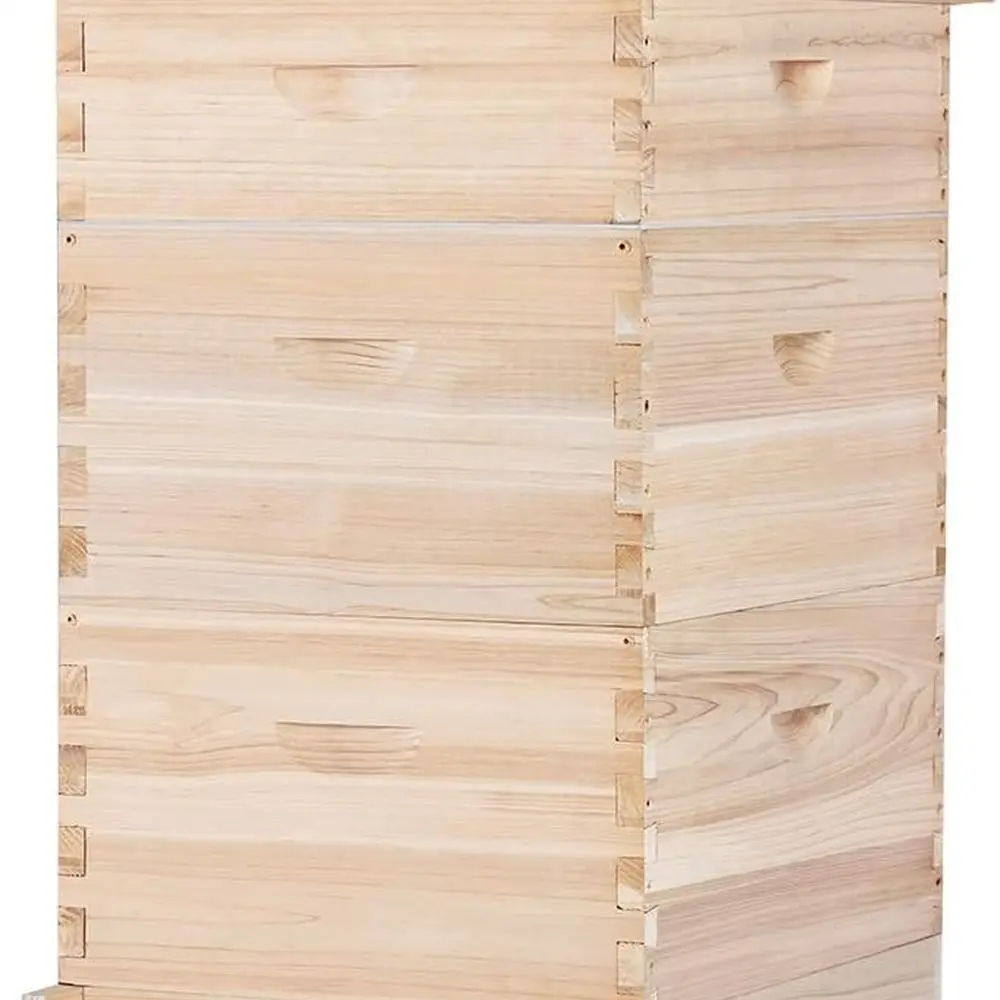 

Стартовый комплект для пчеловодства: улей на языке с 10 рамами и 2 глубокими коробками, 1 средний супер, рамы и воск