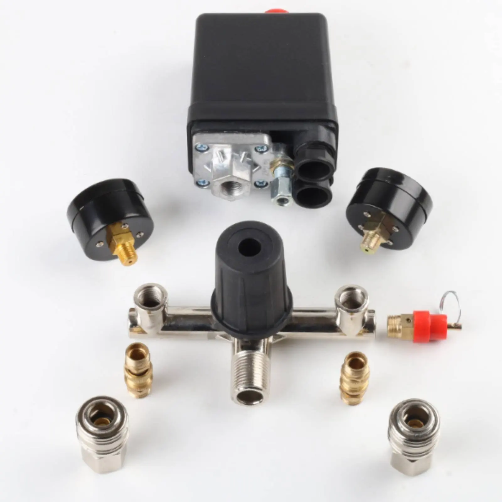 

Air Pump Pressure Controller Assembly 20A Maximum Current Pressure Control Manifold Controller Gauge Kit