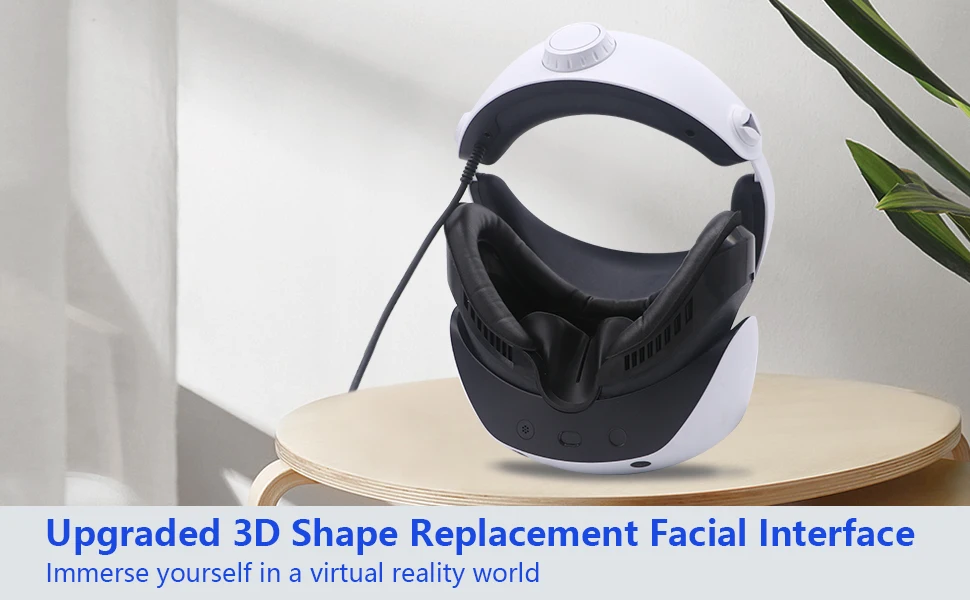Kompatibel mit dem Austausch der PlayStation VR2-Gesichtshalterung; VR PU-Leder-Gesichtsschnittstellen-Pad-Schutz für PSVR2 – Detail 5