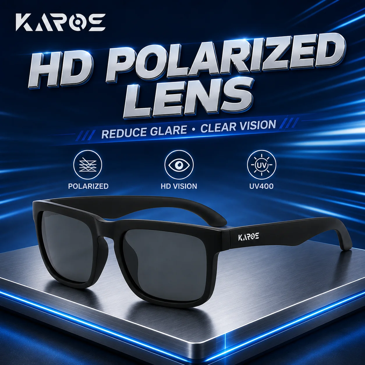 KAROS Polarized Hiking Sunglasses UV400 Outdoor Sports Glasses for Men Women Mountain Climbing Trekking Driving Fishing YZ19