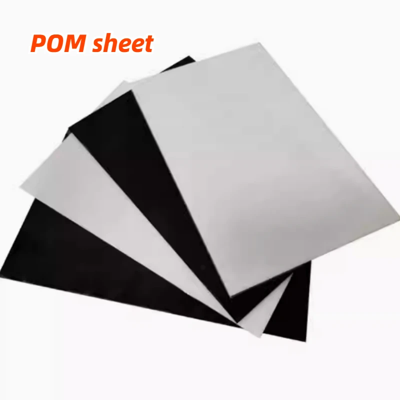 3pcs White/Black POM Sheet Board DIY Raw Material Hard Plastic Polyoxymethylene Plate Thin Film Thickness 0.3mm-3mm