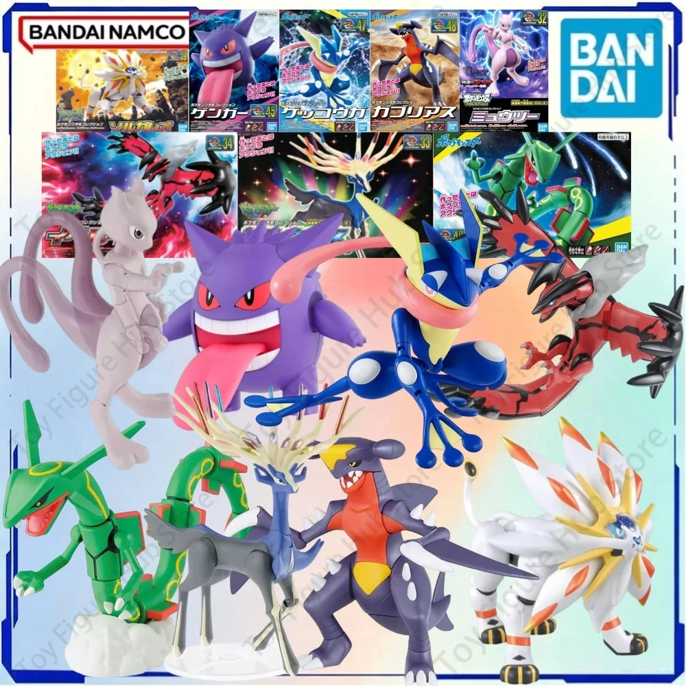 BANDAI – Kit de figurines Pokémon authentiques, modèle Evolution Mewtwo Garchomp Greninja Rayquaza Gengar Solgaleo Xerneas, jouet d'action Anime