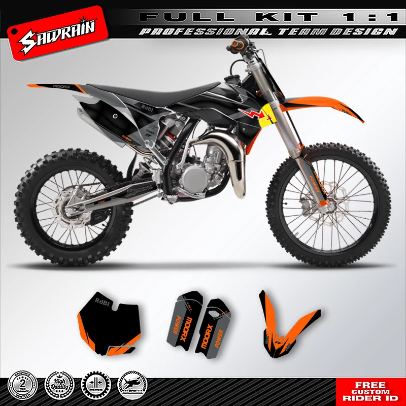 

Sawrain Custom Team мотоциклетная графика фоновые наклейки комплект наклеек для KTM SX85 2013 2014 2015 2016 2017 006