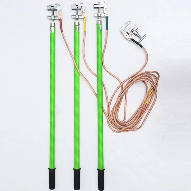 

Safety high voltage temporary grounding equipment for insulation with ground rod and earth clamp