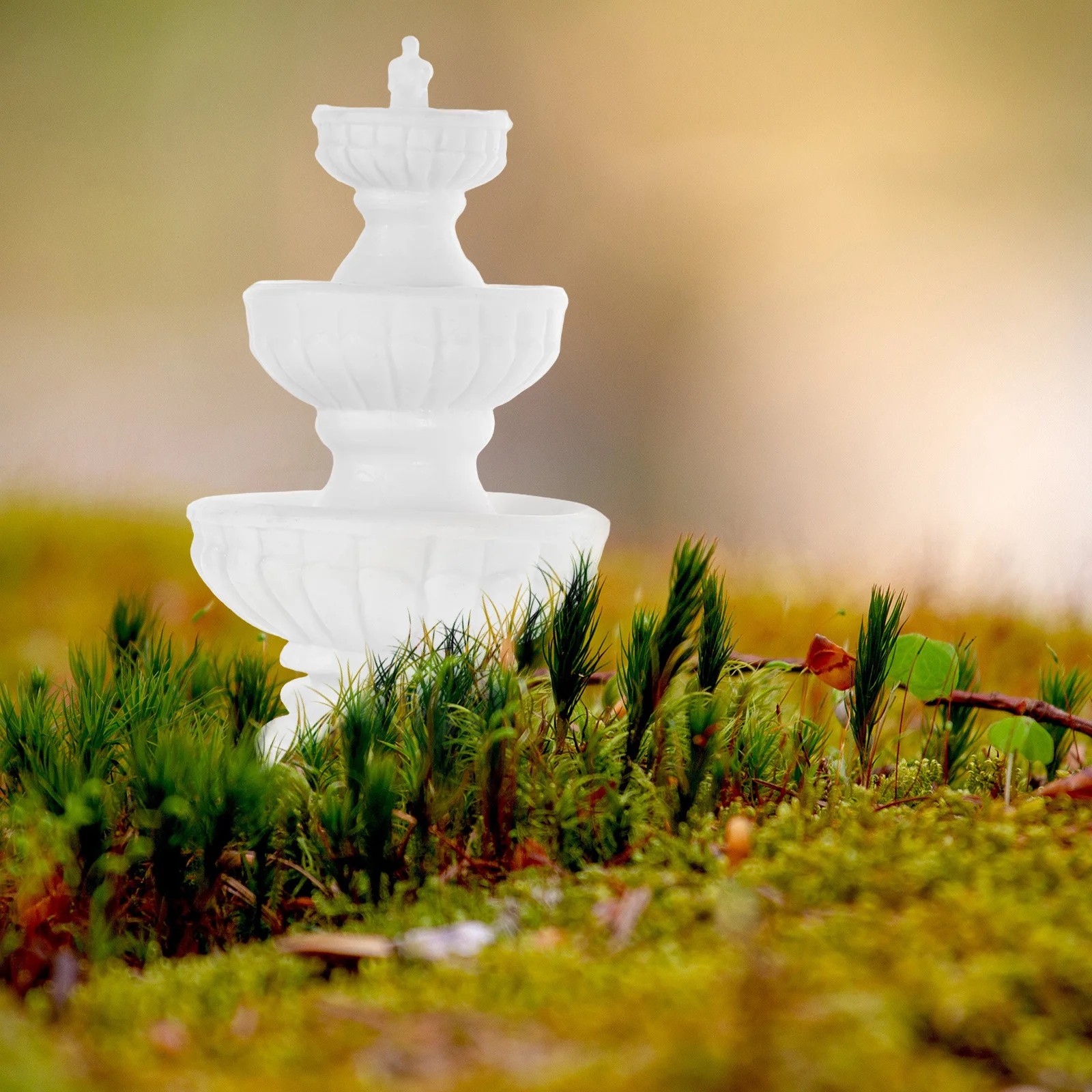 

Miniature Plastic Fountain for Micro Landscape Bonsai Terrarium Decor Garden Diorama Accessory Tabletop Sand Table Scene
