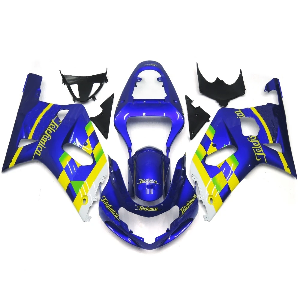 Motorcycle Kuip Kit ABS Injectie Plastic Body Volledige Carrosserie Cowl Zwart Voor GSXR GSXR600 GSXR750 2001 2002-2003 K1 K2 K3