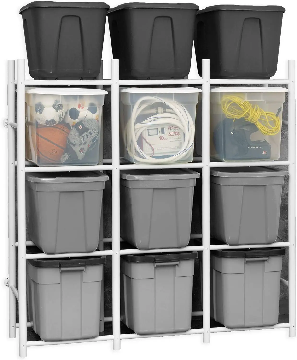 Bin Warehouse Rack - 12 Totes Compact