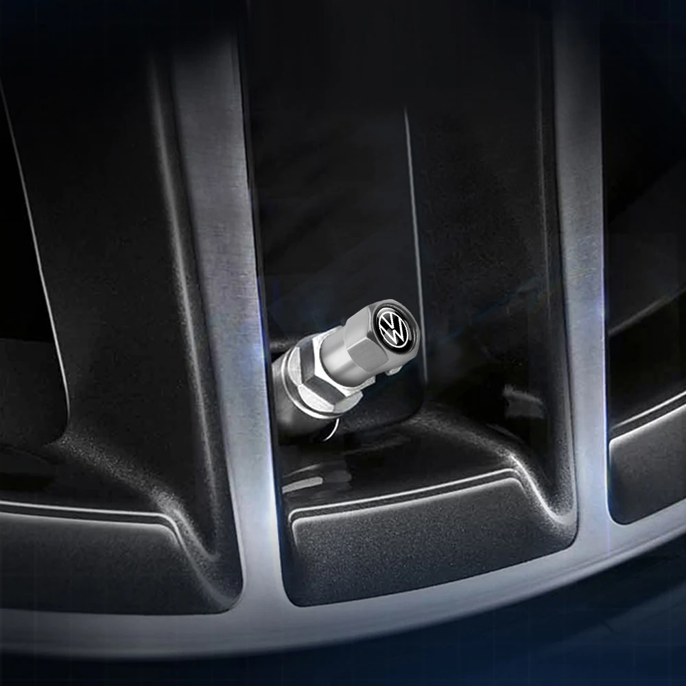 4pcs Car Wheel Cover Tire Valve Stem Caps Accessories for Volkswagen VW R Polo Passat Rline Golf 4 5 6 Tiguan Jetta GTI ID.3 view 4