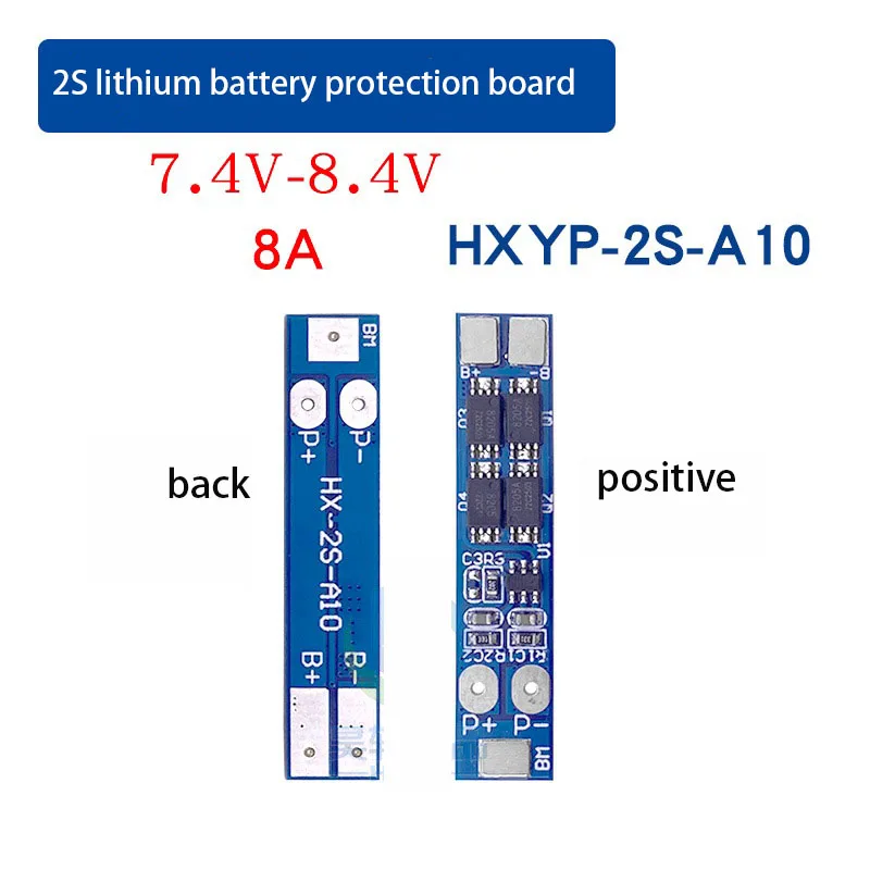 2S 18650 lithium battery pack protection board 7.4V8.4V8A polymer battery anti overcharge and over discharge charging board image 2