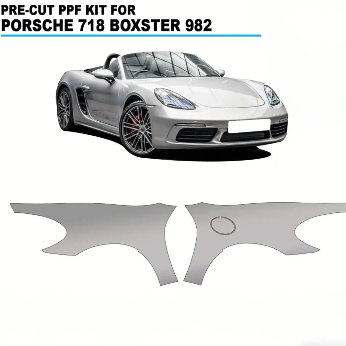 8.5Mil TPU Paint Protection Film For Porsche 718 Boxster S 982 2016-2025 Pre-cut PPF Kit Clear Bra Body Anti-Scratch Resistant
