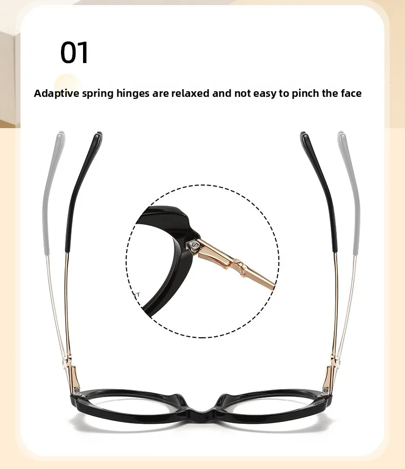 نظارات قراءة طبية بتصميم جديد للسيدات على شكل عين القطة من OLLYMURS مضادة للأشعة الزرقاء نظارات كمبيوتر تقدمية فوتوكروميك