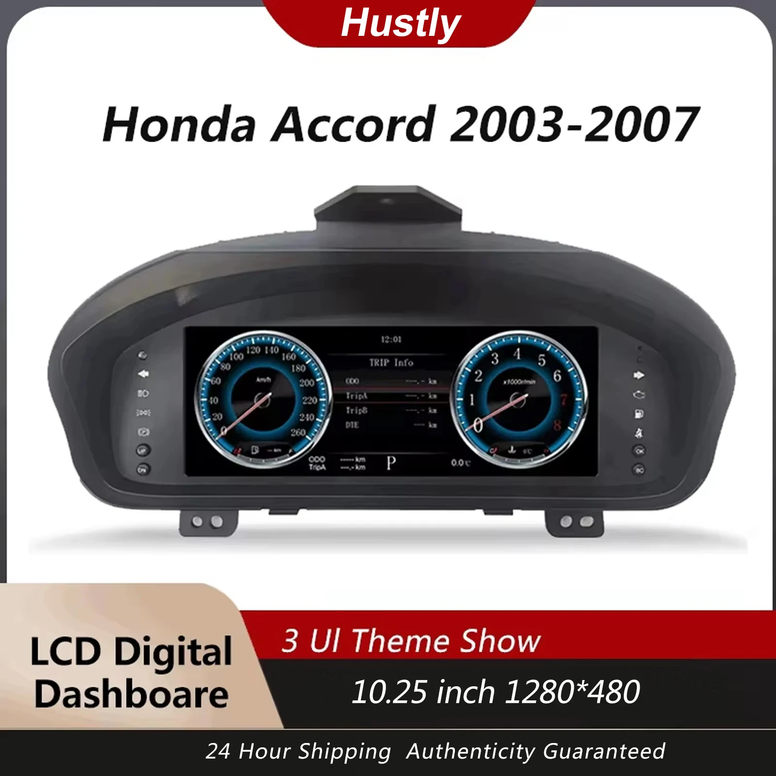 

10.25 Digital Dashboard For Honda Accord 2003-2007 Car Speedometer LCD Dashboard Virtual Cockpit Cluster Gauge