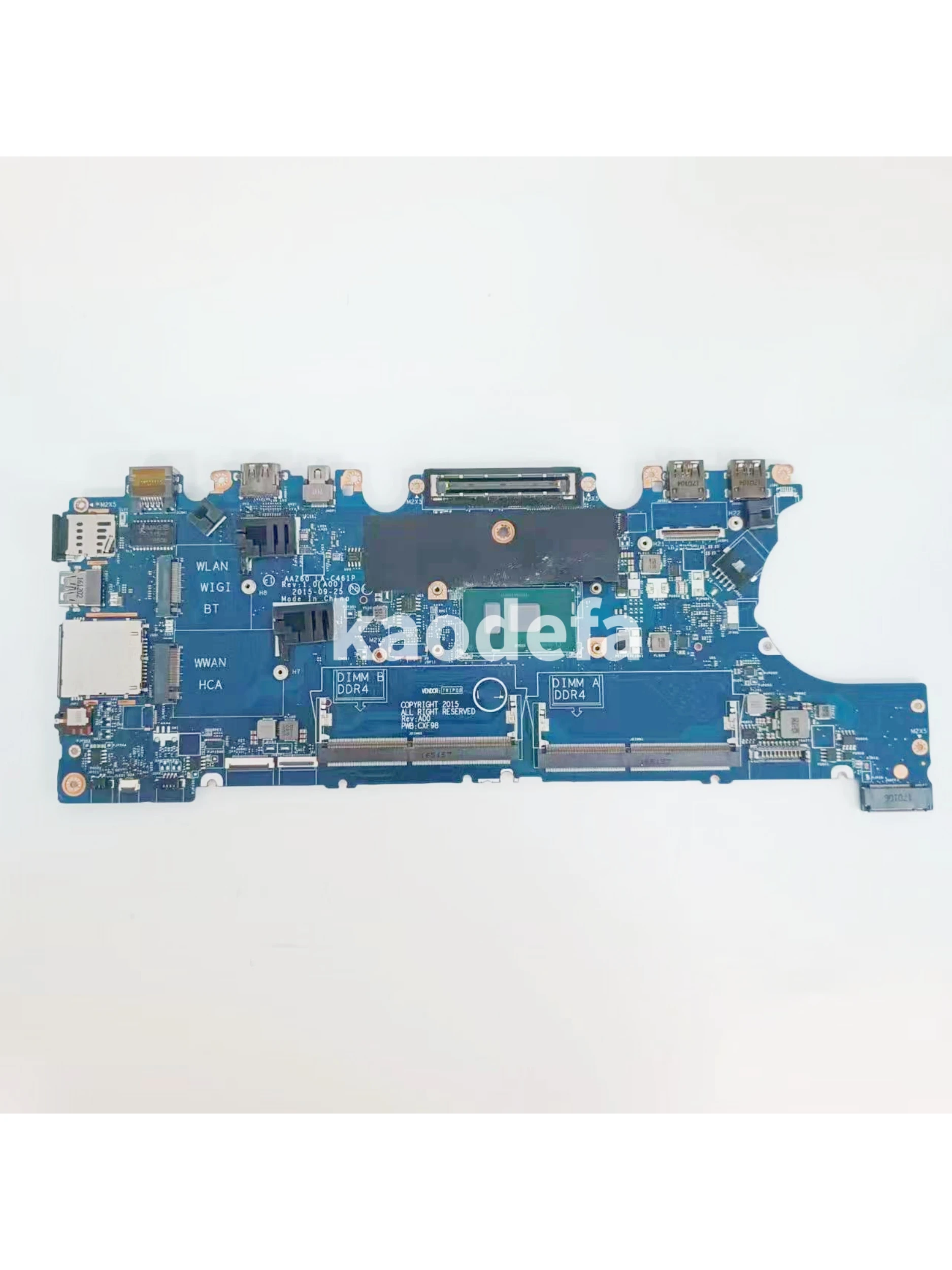 AAZ60 LA-C461P Mainboard For Dell Latitude E7470 7470 Laptop Motherboard CPU: I5-6300U / I7-6600U DDR4 100% Test OK