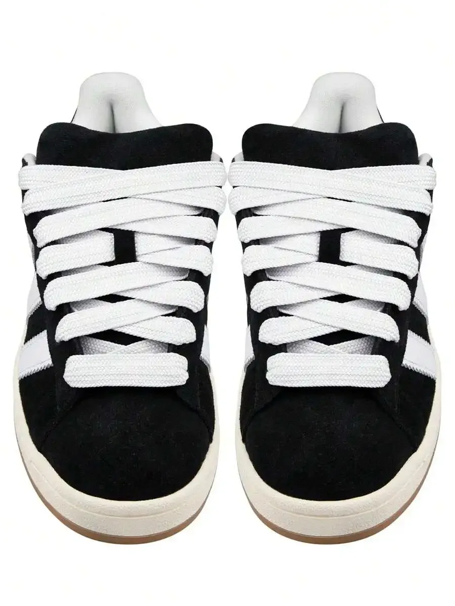 New 20mm Wide Flat Shoelaces Thick Polyester Replacement Laces for Campus Sneakers & Casual Shoes Classic Cotton Rope Flat Laces