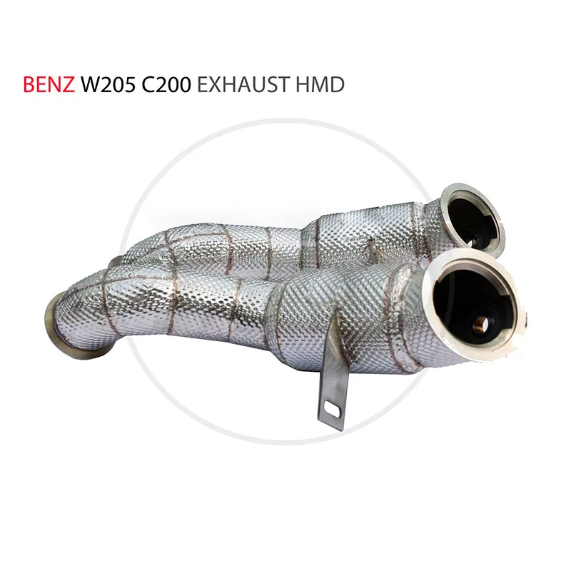 

HMD Exhaust Manifold Downpipe for Benz W205 C200 C260 C300 Car Accessories With Catalytic converter Header Without cat pipe