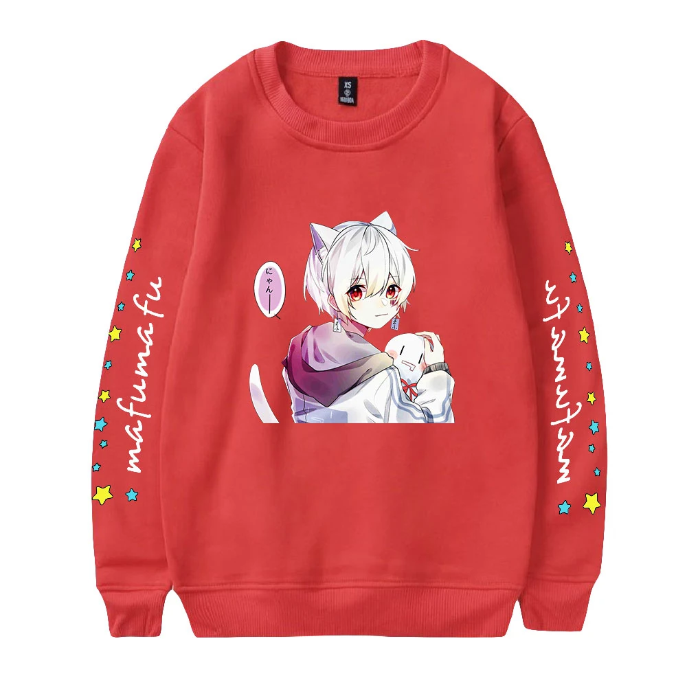 Mafumafu – sweat-shirt à col roulé pour femmes et hommes, haut large, imprimé après la pluie, collection Kawaii, doux et jeune