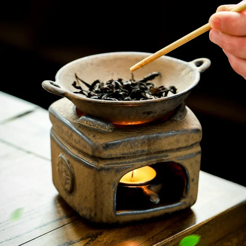 

Household Ceramic Roasted Tea Stove Candle Warm Tea Wake Up Deodorize Aroma Heating Ceremony Accessories