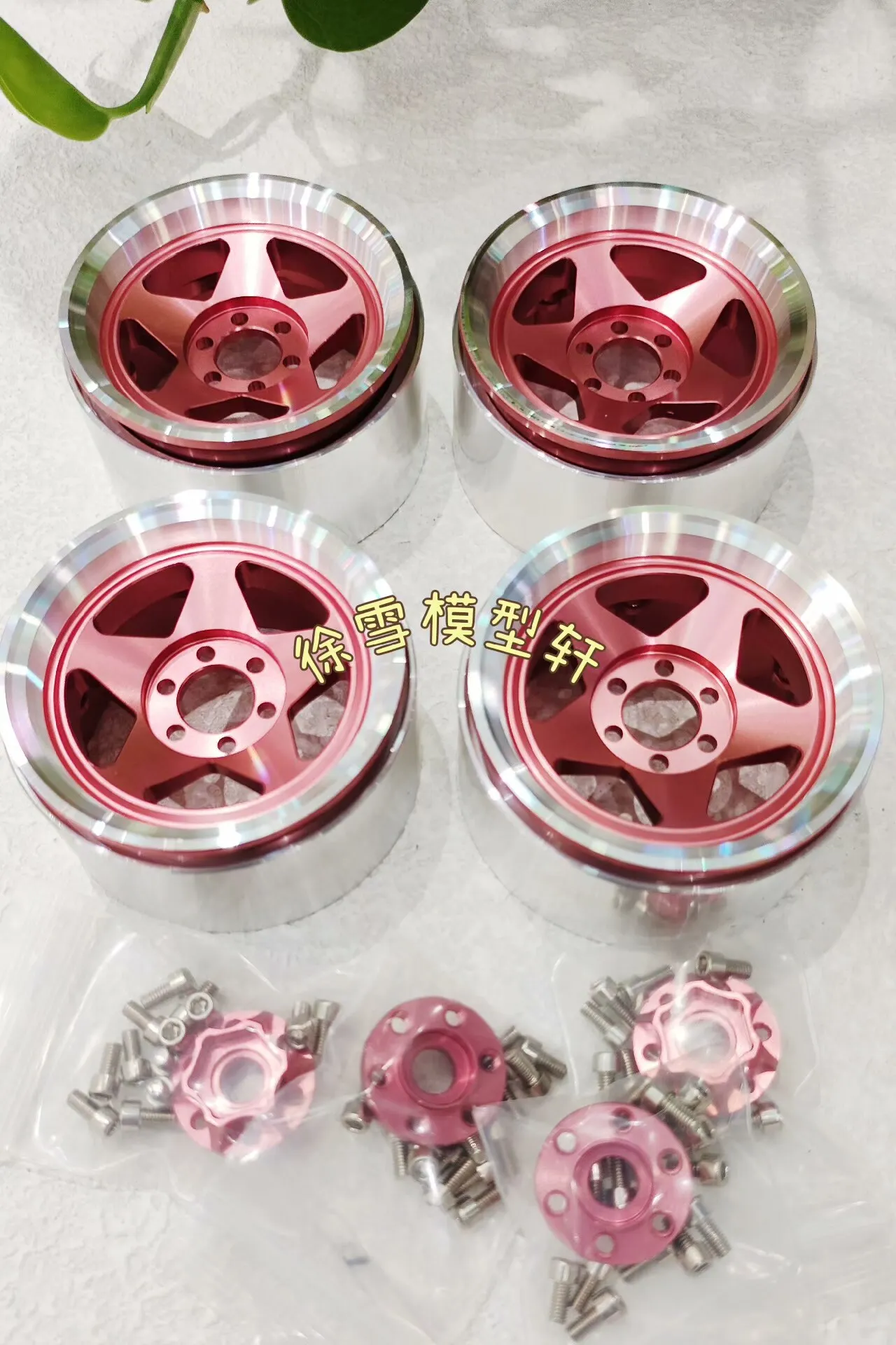 4 قطعة 2.2 بوصة المعادن الوردي عجلات محور ل 1/10 RC الزاحف سيارة Traxxas TRX4 المدافع برونكو محوري SCX10 RC4WD D90 جيب الشبح أجزاء