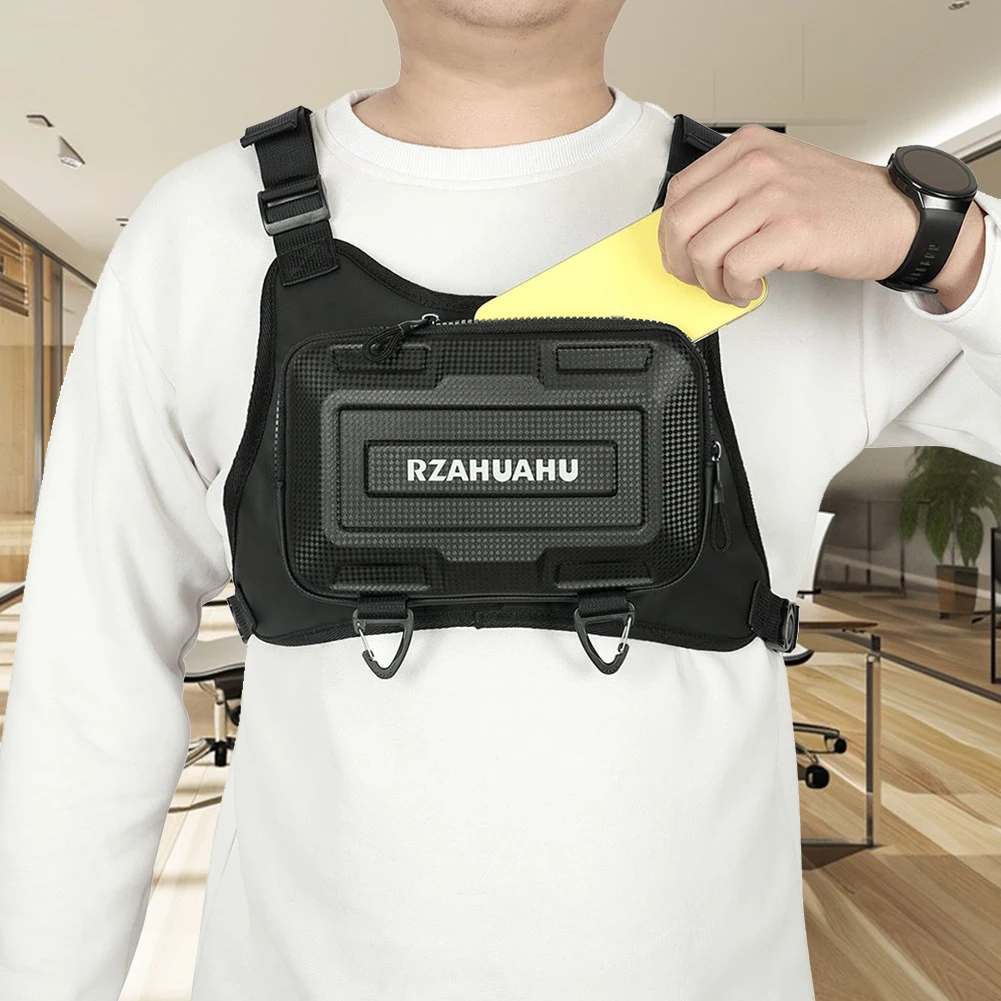 

Спортивная нагрудная сумка, жилет для бега, большая вместительная нагрудная сумка-держатель для телефона, регулируемый ремень, светоотражающий для тренировок, упражнений