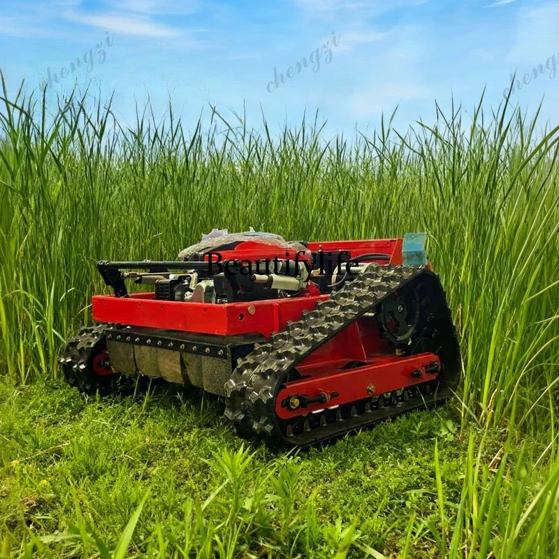 

Customized High-Quality Remote-Controlled Crawler Lawn Mower Robot for Home & Farm Use, Smart Garden Mower with Durable Tracks