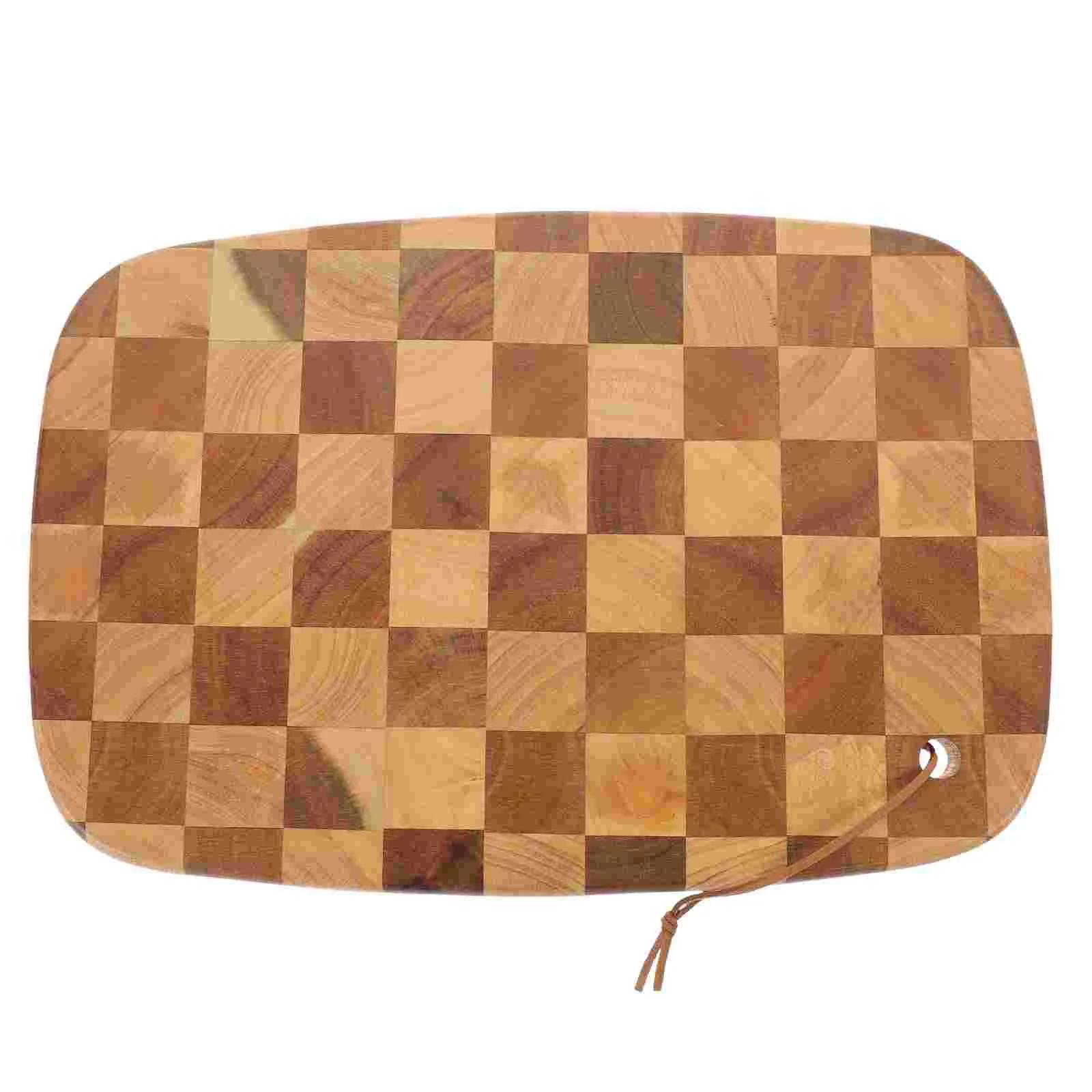 

Fruit Checkerboard Cutting Household Meat Chopping Wooden with Containers Boards