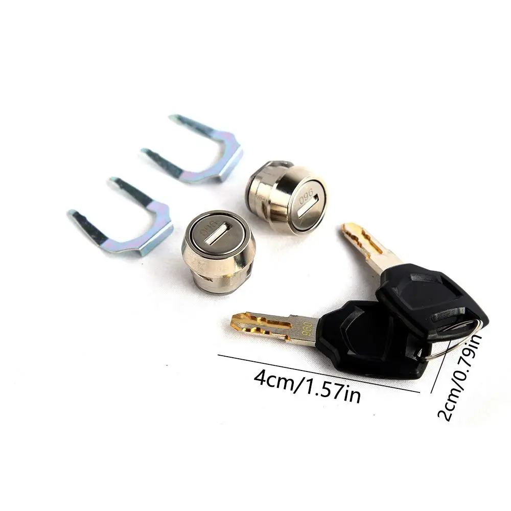 With 2 Keys Motorcycle Top Box Lock Cylinder Kit Lock Cylinder Core Plugs Aluminum Alloy Motorcycle Luggage Trunk Key Lock